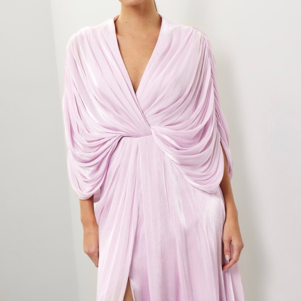 Badgley Mischka Drape Dolman Gown - Picture 3 of 12